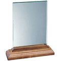 XLarge Vertical Desk Plaque with Beveled Walnut Base